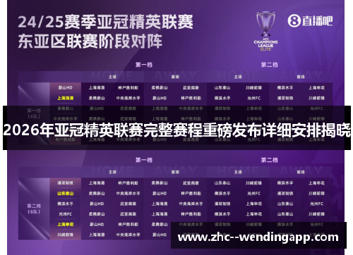2026年亚冠精英联赛完整赛程重磅发布详细安排揭晓 2026年亚冠精英联赛完整赛程重磅发布详细安排揭晓